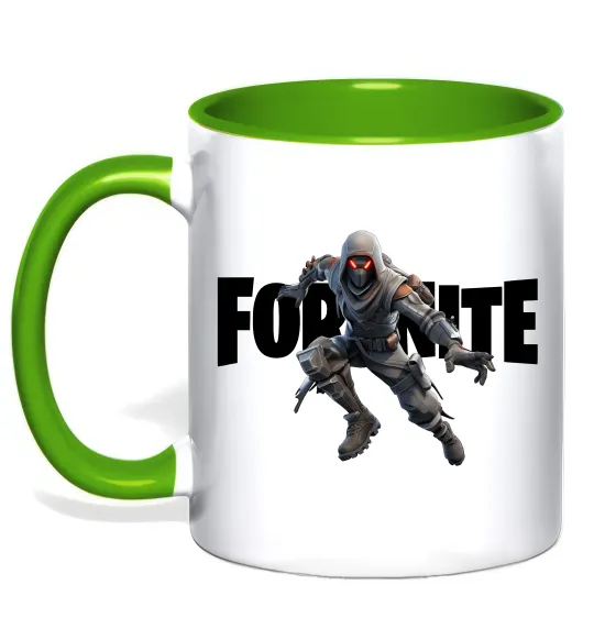 Чашка с цветной ручкой Fortnite skin Лаймовый фото