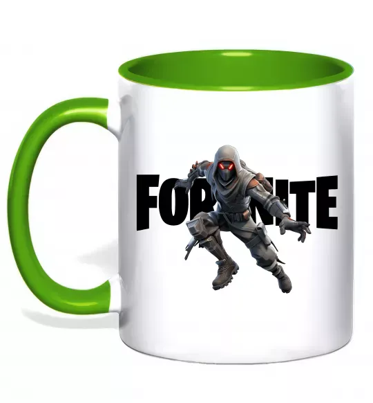 Чашка с цветной ручкой Fortnite skin Зеленый фото