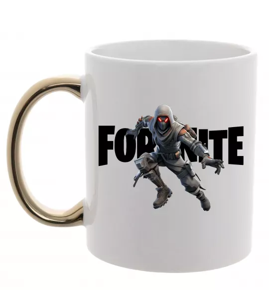 Чашка с цветной ручкой Fortnite skin Золото фото
