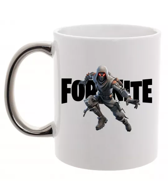 Чашка с цветной ручкой Fortnite skin Серебро фото