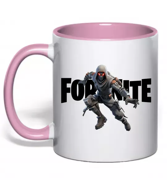 Чашка с цветной ручкой Fortnite skin Нежно розовый фото