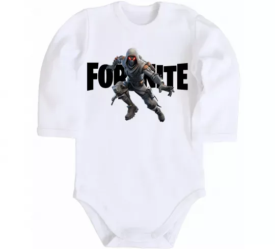 Дитячий бодік Fortnite skin Білий фото