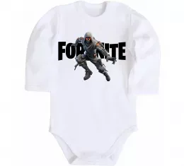 Дитячий бодік Fortnite skin Білий фото