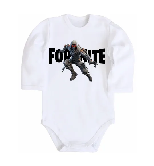 Детский боди Fortnite skin Белый фото