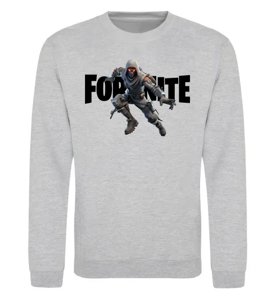 Світшот Fortnite skin Сірий меланж фото