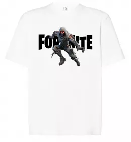 Футболка Оверсайз Fortnite logo Білий фото