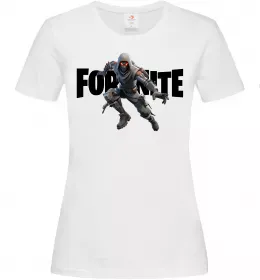 Жіноча футболка Fortnite logo Білий фото