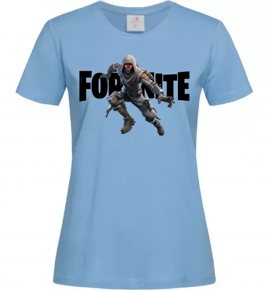 Женская футболка Fortnite skin Голубой фото