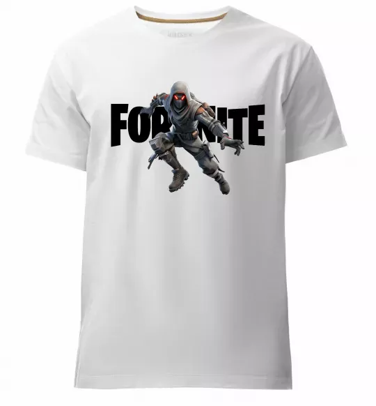 Чоловіча преміум футболка Fortnite skin Білий фото