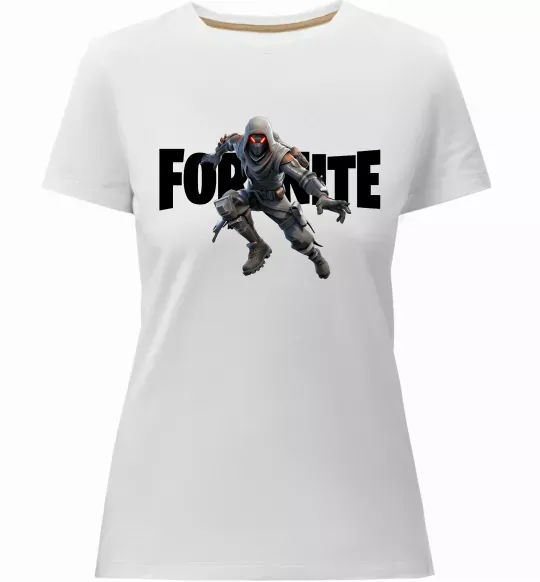 Жіноча преміум футболка Fortnite skin Білий фото