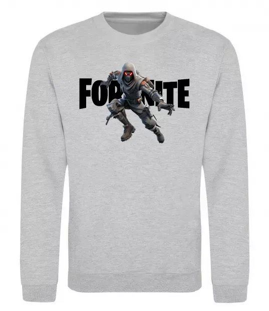 Світшот Fortnite skin Сірий меланж фото