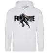 Мужская толстовка (худи) Fortnite skin Серый меланж фото
