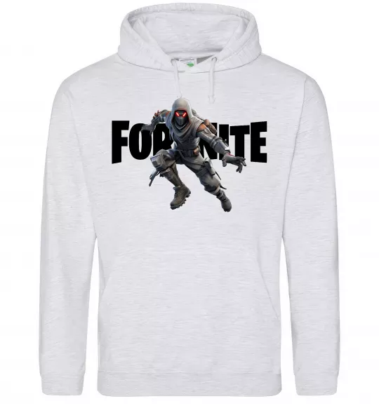 Жіноча толстовка (худі) Fortnite skin Сірий меланж фото