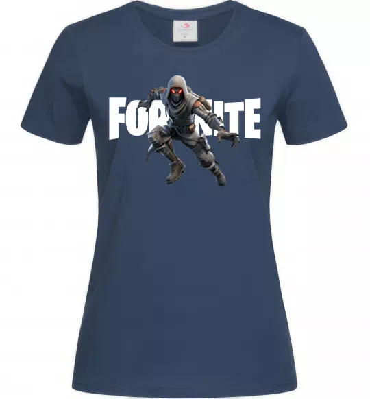 Женская футболка Fortnite skin Темно-синий фото