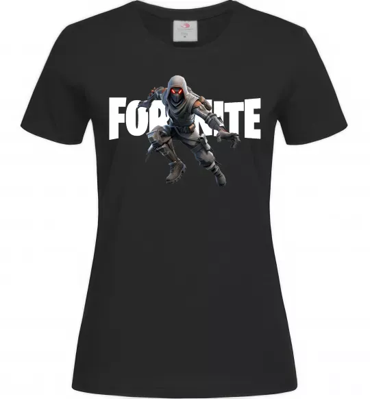 Женская футболка Fortnite skin Черный фото