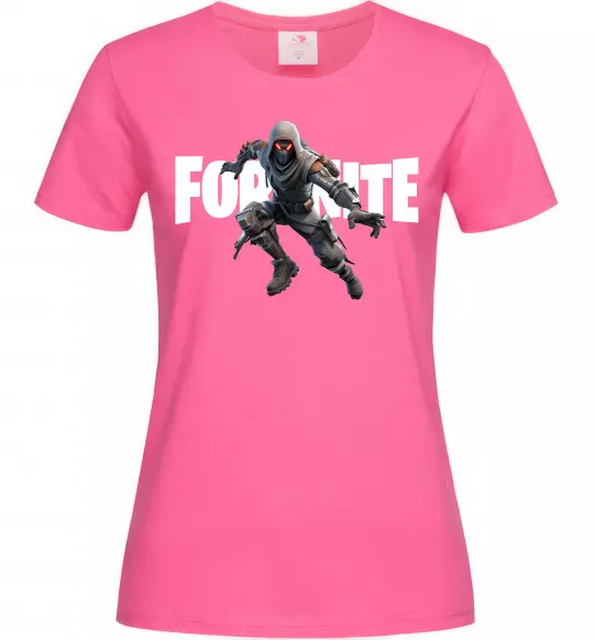 Женская футболка Fortnite skin Ярко-розовый фото
