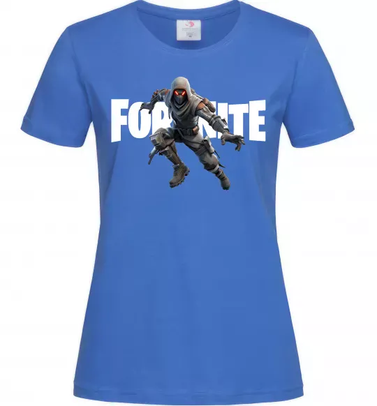 Женская футболка Fortnite skin Ярко-синий фото
