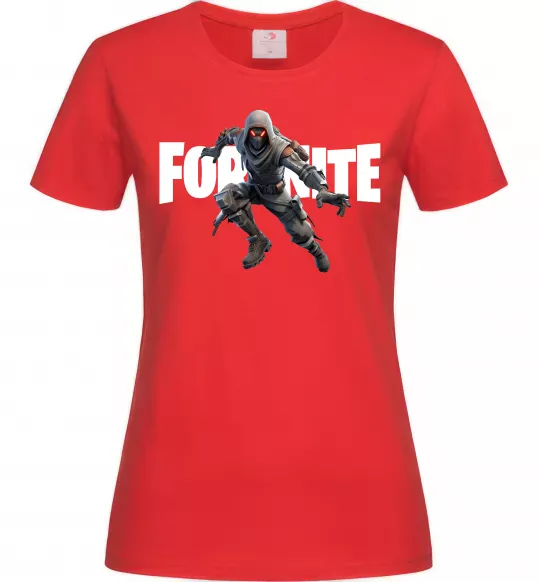 Женская футболка Fortnite skin Красный фото
