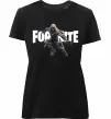 Жіноча преміум футболка Fortnite skin Чорний фото