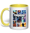 Чашка з кольоровою ручкою Fortnite GTA art Лимонний фото