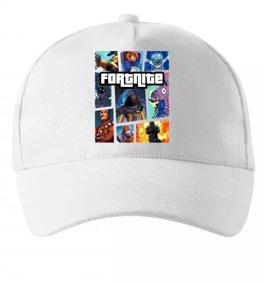 Кепка Fortnite GTA art Білий фото