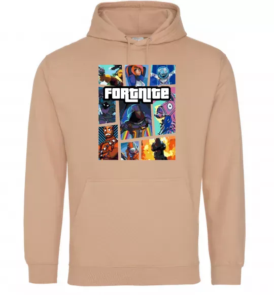 Жіноча толстовка (худі) Fortnite GTA art Пісочний фото