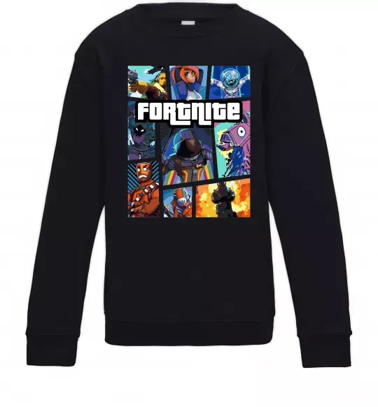 Дитячий світшот Fortnite GTA art Чорний фото