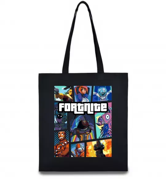 Еко-сумка Fortnite GTA art Чорний фото