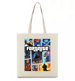 Эко-сумка Fortnite GTA art Бежевый фото