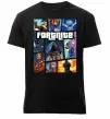 Чоловіча преміум футболка Fortnite GTA art Чорний фото