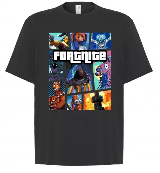 Футболка Оверсайз Fortnite GTA art Черный фото