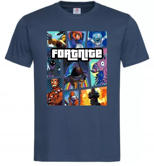 Чоловіча футболка Fortnite GTA art Темно-синій фото