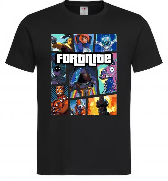 Чоловіча футболка Fortnite GTA art Чорний фото