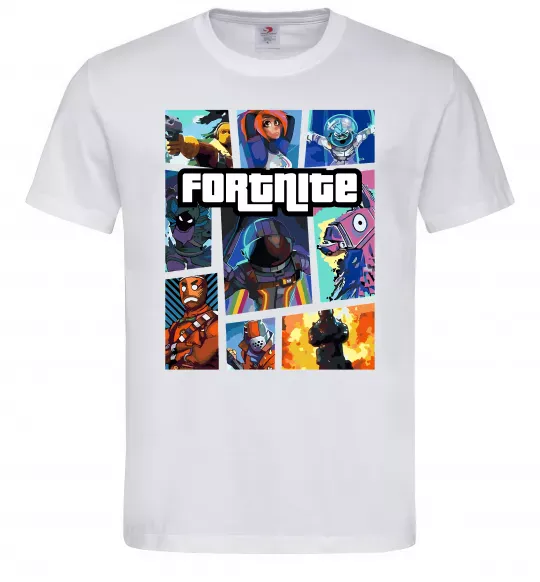 Чоловіча футболка Fortnite GTA art Білий фото
