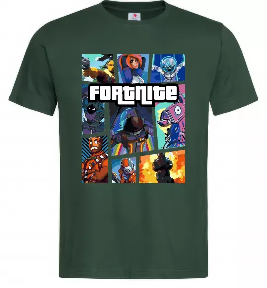 Чоловіча футболка Fortnite GTA art Темно-зелений фото