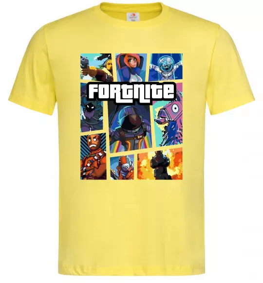 Чоловіча футболка Fortnite GTA art Лимонний фото