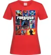 Жіноча футболка Fortnite GTA art Червоний фото