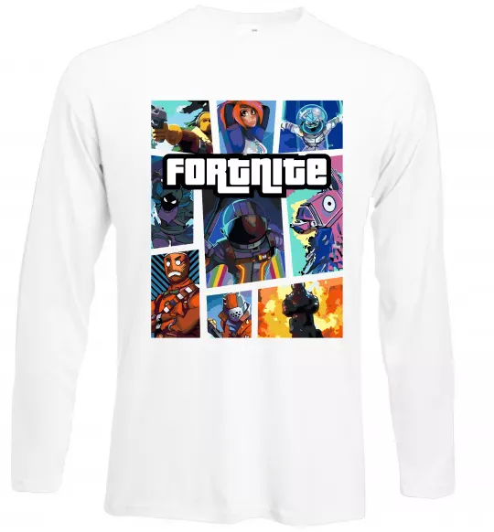 Лонгслив Fortnite GTA art Белый фото