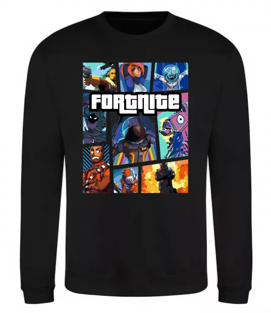 Свитшот Fortnite GTA art Черный фото