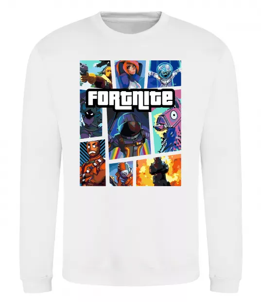 Свитшот Fortnite GTA art Белый фото