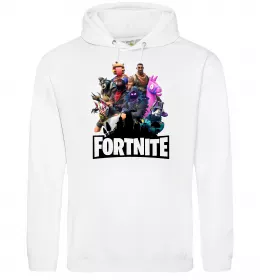 Чоловіча толстовка (худі) Fortnite logo Сірий меланж фото