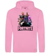Женская толстовка (худи) Fortnite characters Розовый фото