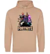 Женская толстовка (худи) Fortnite characters Песочный фото