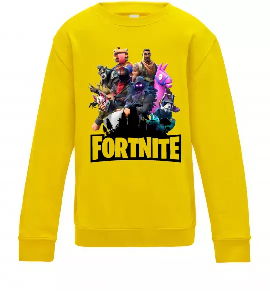 Дитячий світшот Fortnite characters Сонячно жовтий фото