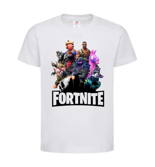 Детская футболка Fortnite characters Белый фото