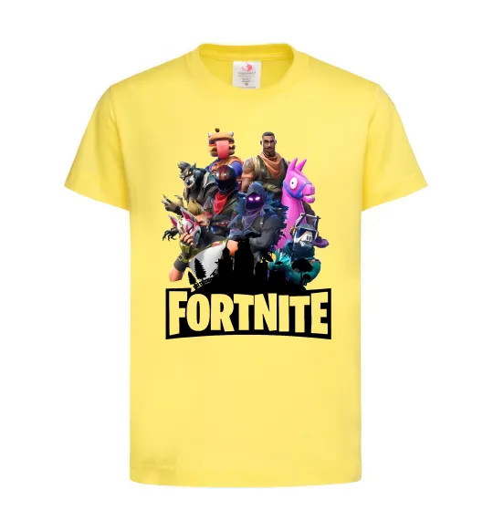 Детская футболка Fortnite characters Лимонный фото