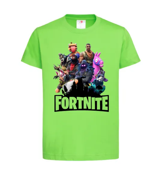 Детская футболка Fortnite characters Лаймовый фото