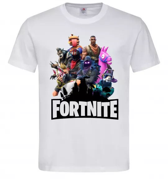 Мужская футболка Fortnite characters Белый фото