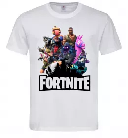 Чоловіча футболка Fortnite characters Білий фото