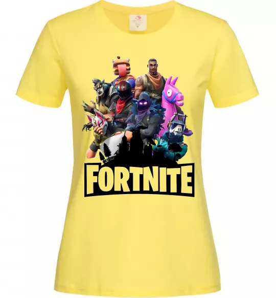 Жіноча футболка Fortnite characters Лимонний фото